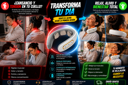 MASAJEADOR CERVICAL ELÉCTRICO CON CALOR